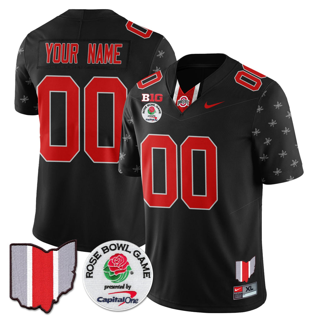 Custom Gender/Name Ohio State Buckeyes 2024 Rose Bowl Jersey N1 - All Stitched - image 2