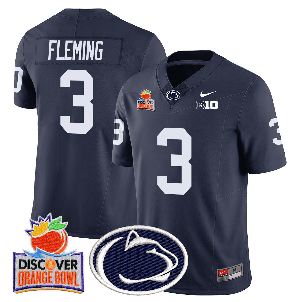 Men's Penn State Nittany Lions 2024 Orange Bowl Jersey N1 - All Stitched - image 13