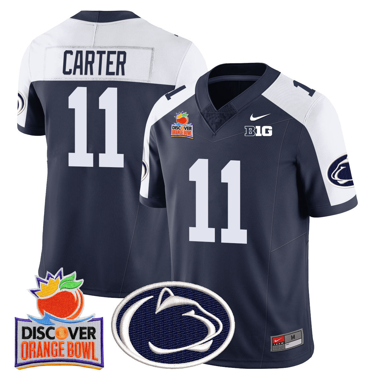 Men's Penn State Nittany Lions 2024 Orange Bowl Jersey N1 - All Stitched - image 5