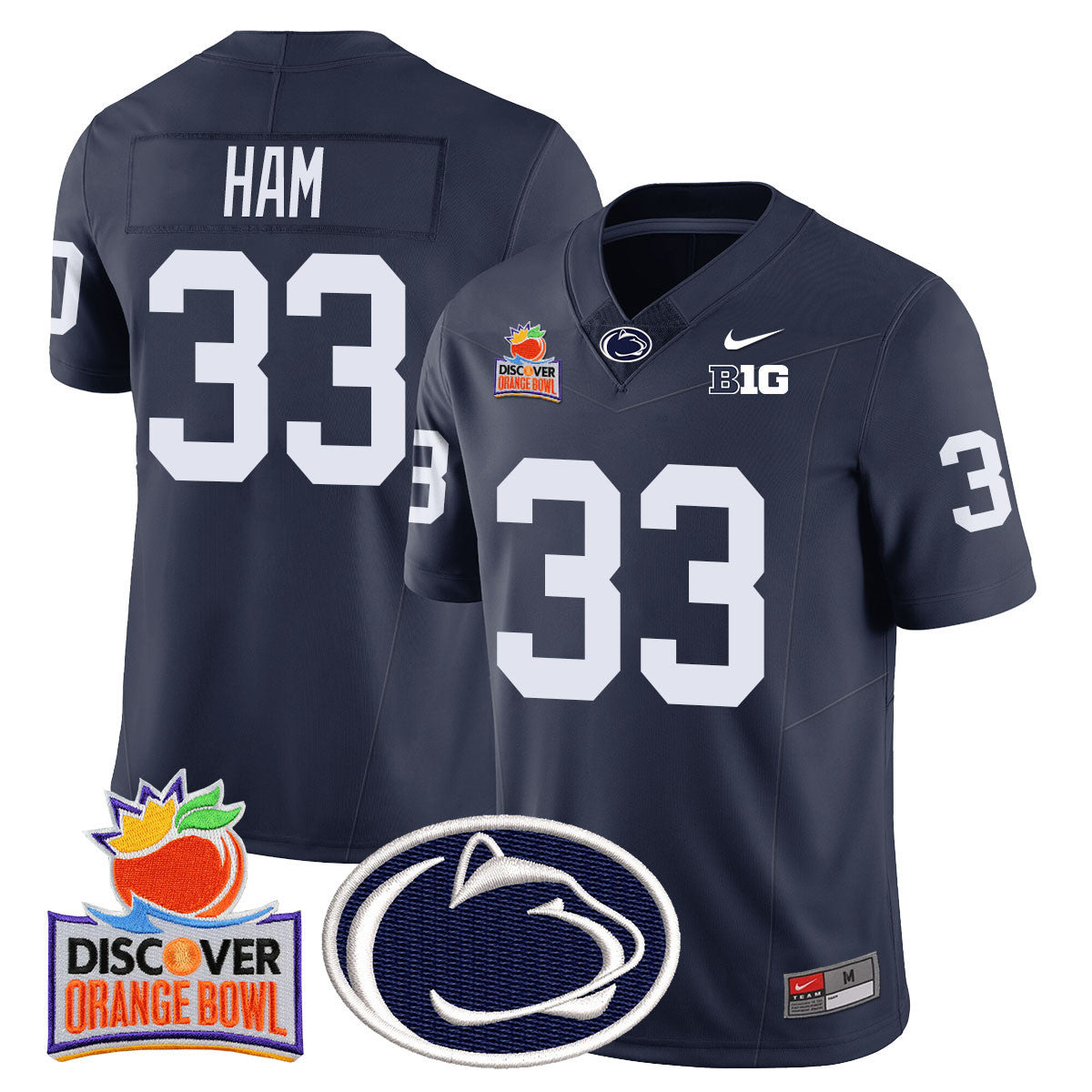 Men's Penn State Nittany Lions 2024 Orange Bowl Jersey N1 - All Stitched - image 24