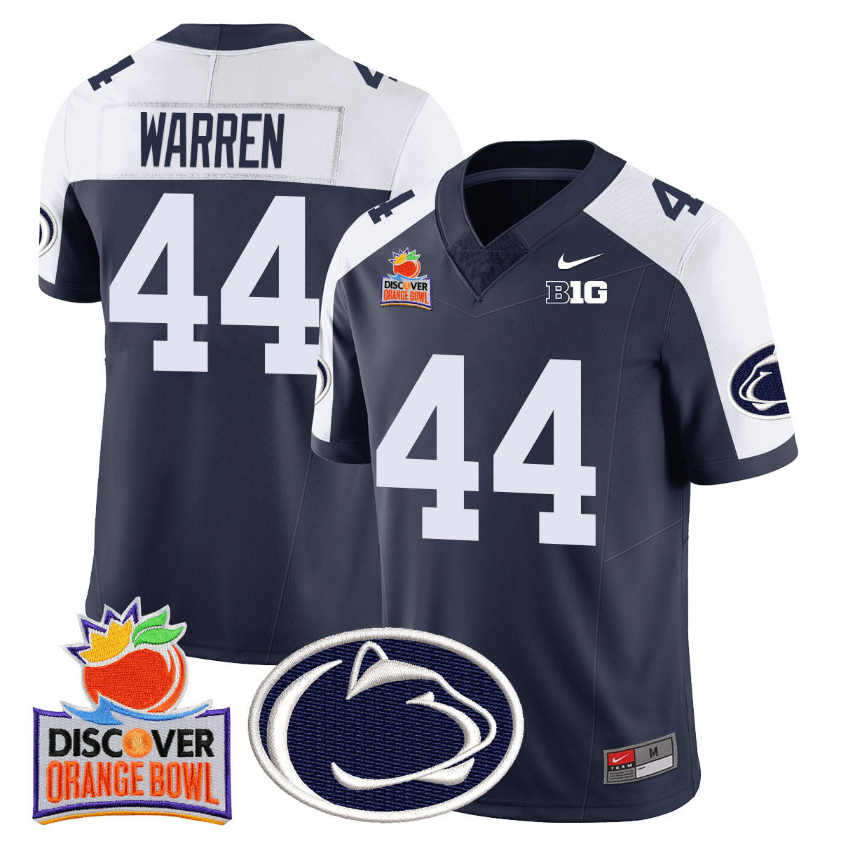 Men's Penn State Nittany Lions 2024 Orange Bowl Jersey N1 - All Stitched - image 4