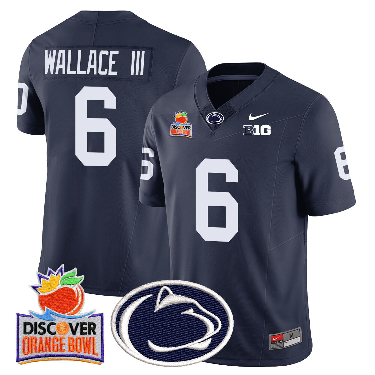 Men's Penn State Nittany Lions 2024 Orange Bowl Jersey N1 - All Stitched - image 20