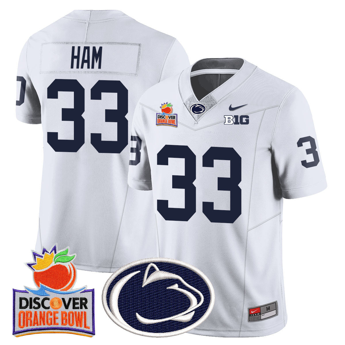 Men's Penn State Nittany Lions 2024 Orange Bowl Jersey N1 - All Stitched - image 29