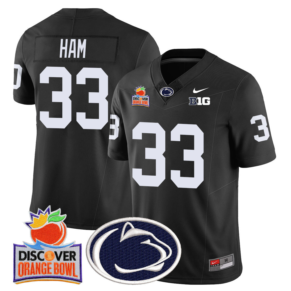 Men's Penn State Nittany Lions 2024 Orange Bowl Jersey N1 - All Stitched - image 38