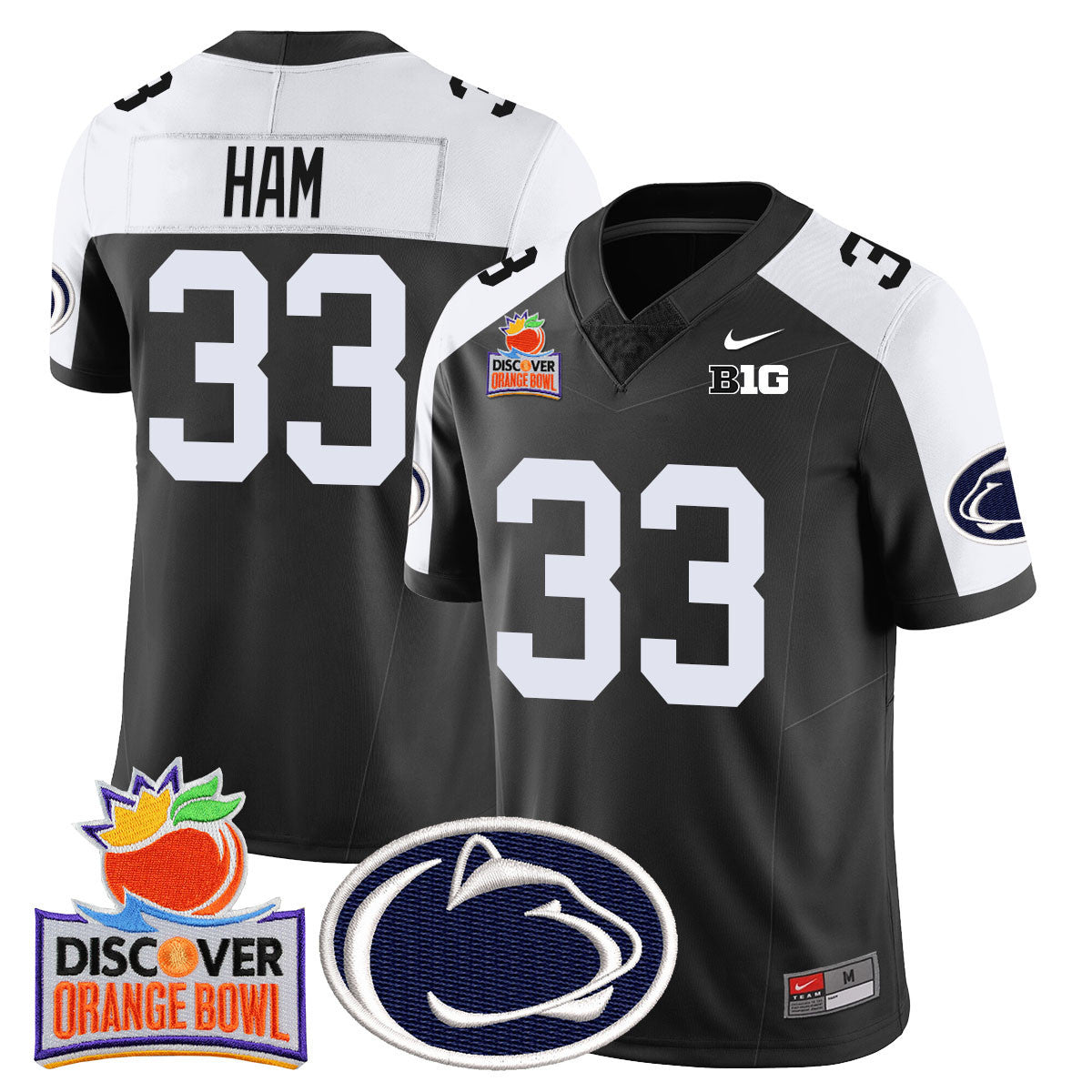 Men's Penn State Nittany Lions 2024 Orange Bowl Jersey N1 - All Stitched - image 16