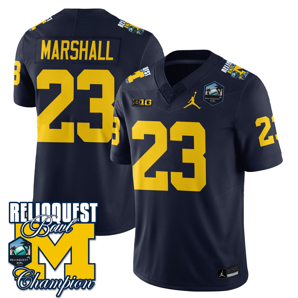Men's Michigan Wolverines 2024 ReliaQuest Bowl Champions Jersey - All Stitched - image 11