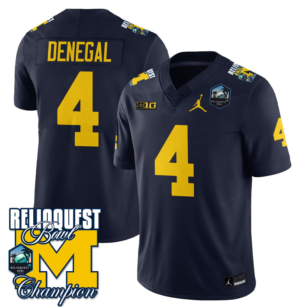 Men's Michigan Wolverines 2024 ReliaQuest Bowl Champions Jersey - All Stitched - image 7