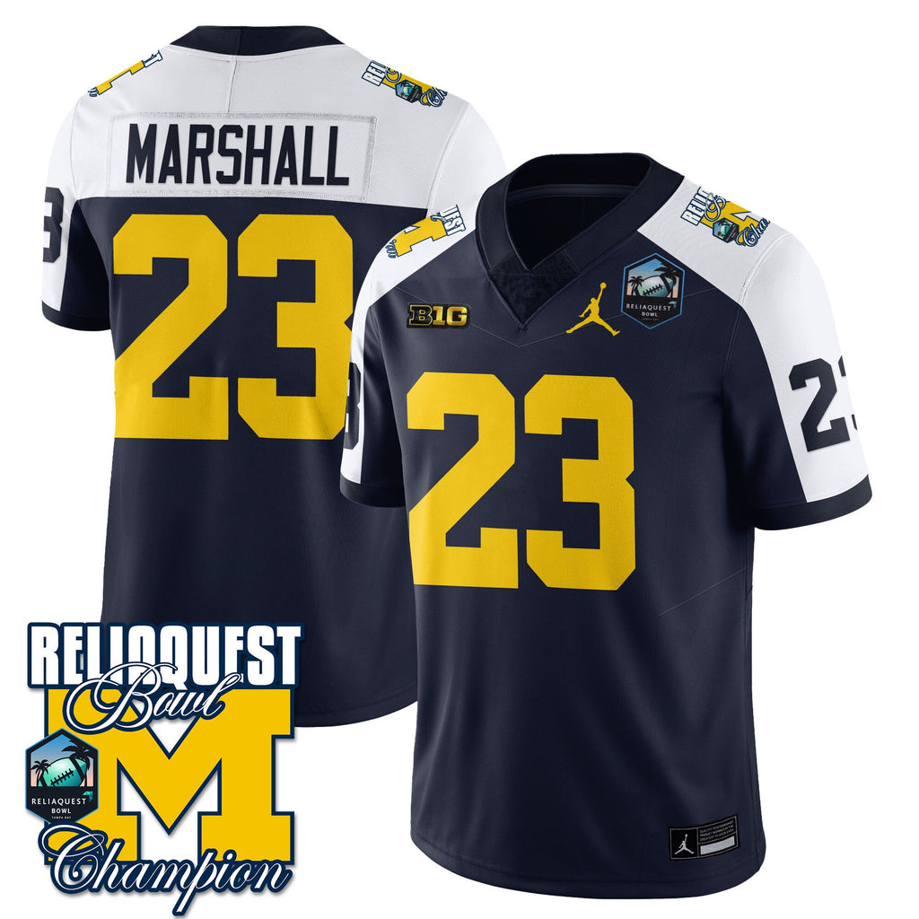 Men's Michigan Wolverines 2024 ReliaQuest Bowl Champions Jersey - All Stitched - image 17