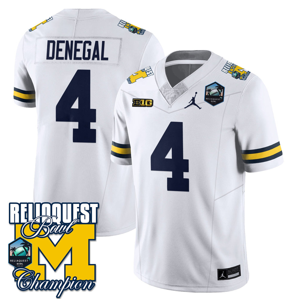 Men's Michigan Wolverines 2024 ReliaQuest Bowl Champions Jersey - All Stitched - image 30