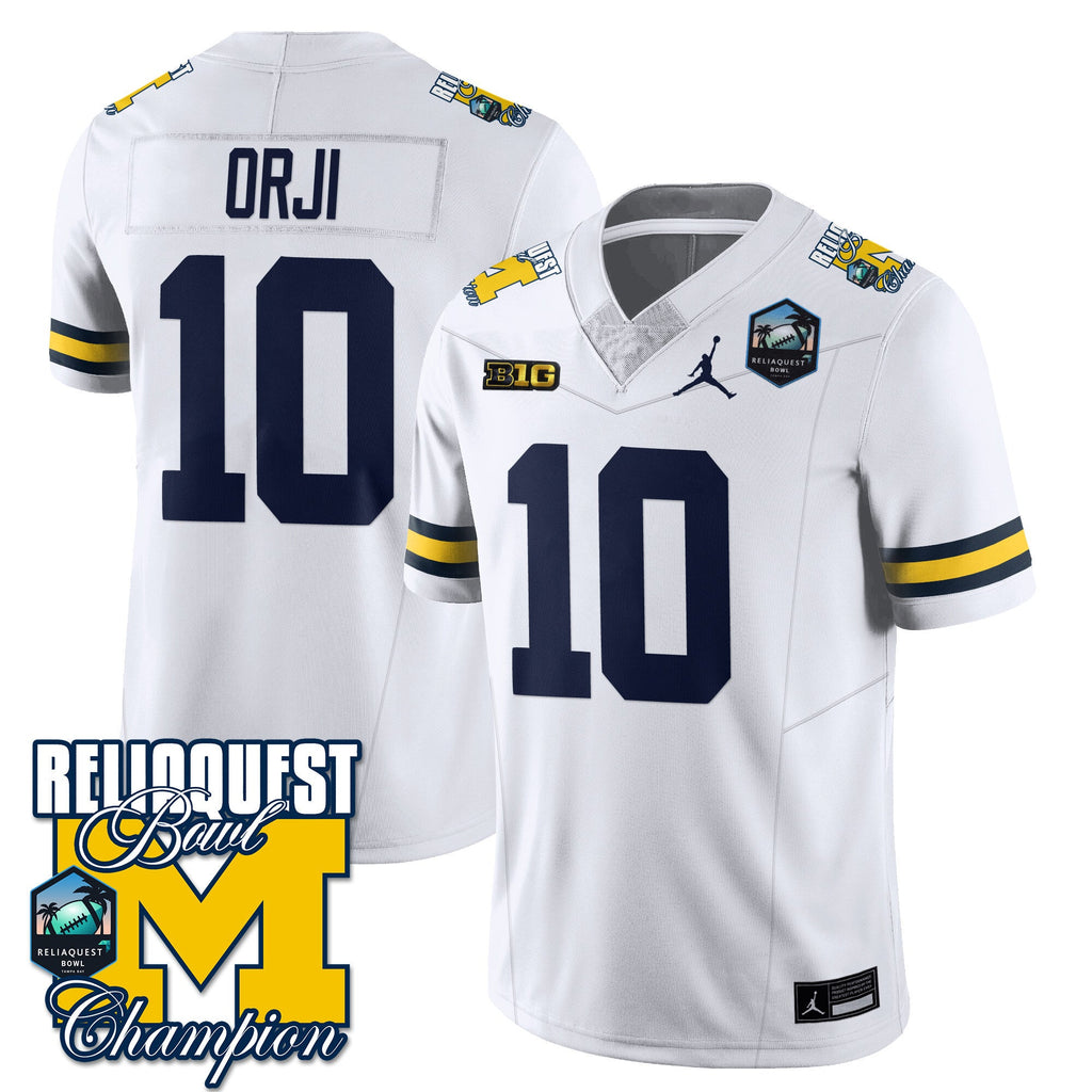 Men's Michigan Wolverines 2024 ReliaQuest Bowl Champions Jersey - All Stitched - image 18