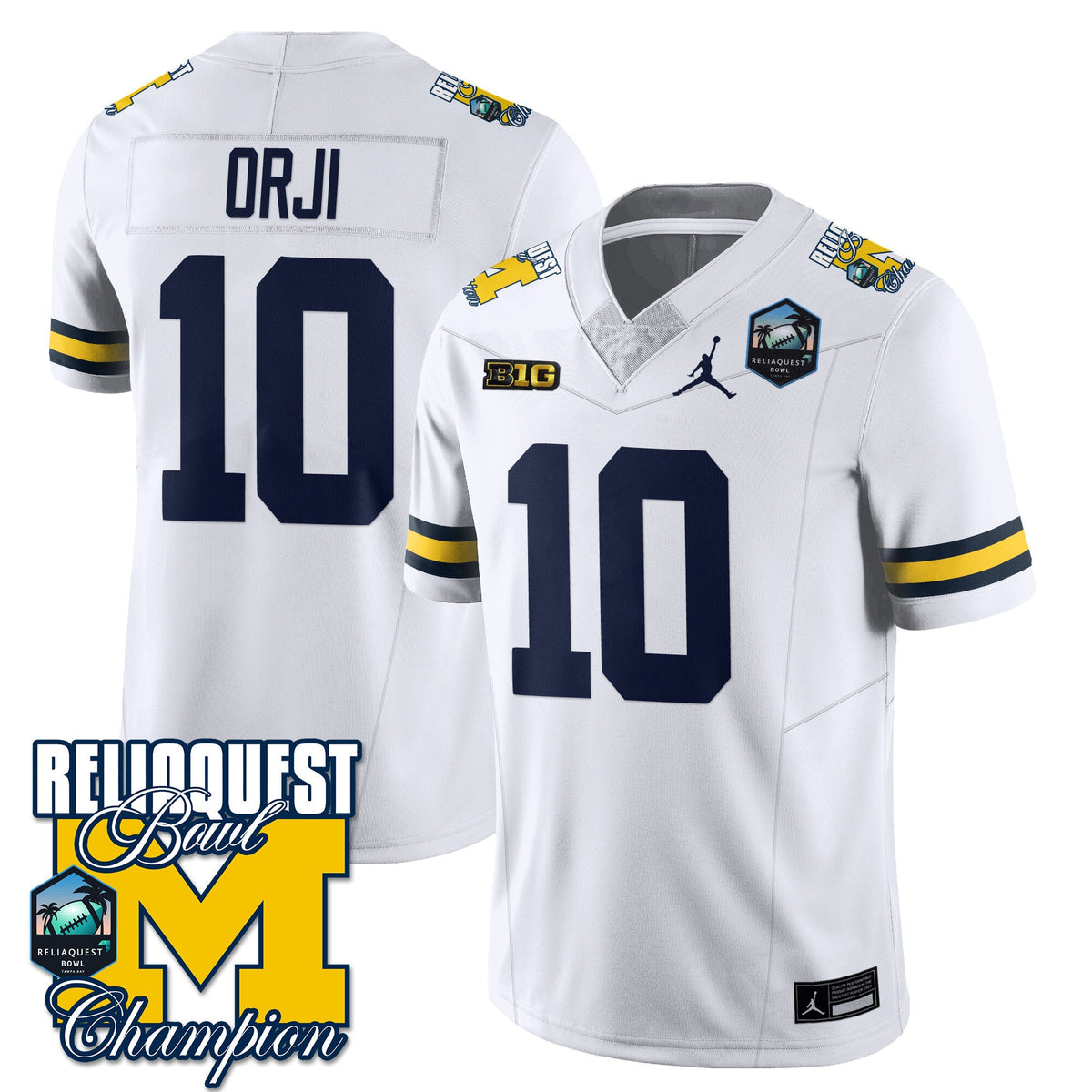 Men's Michigan Wolverines 2024 ReliaQuest Bowl Champions Jersey - All Stitched - image 18