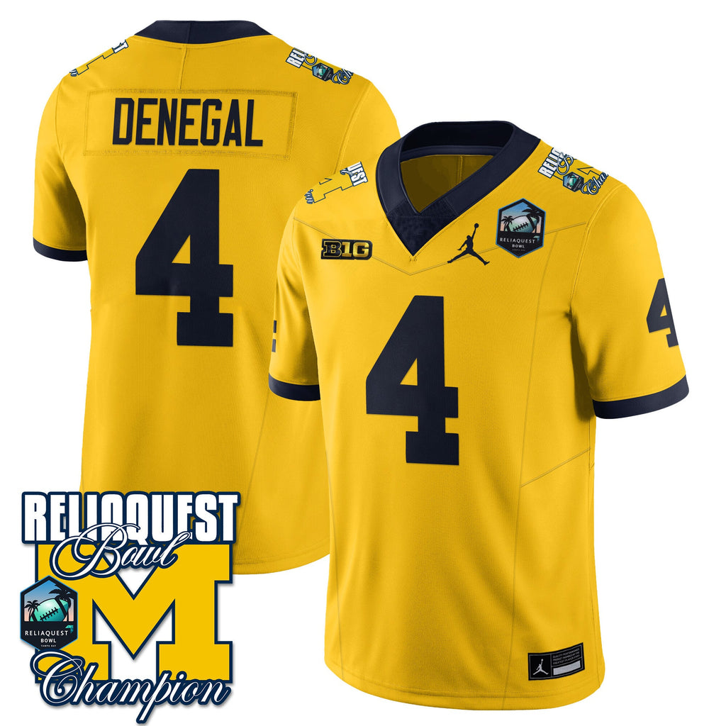 Men's Michigan Wolverines 2024 ReliaQuest Bowl Champions Jersey - All Stitched - image 35