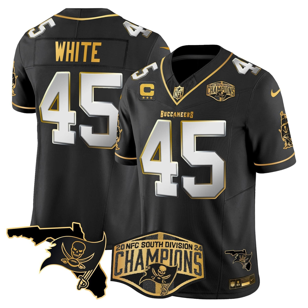TB 2024 NFC South Division Champions Patch Gold Vapor Limited Jersey - image 32
