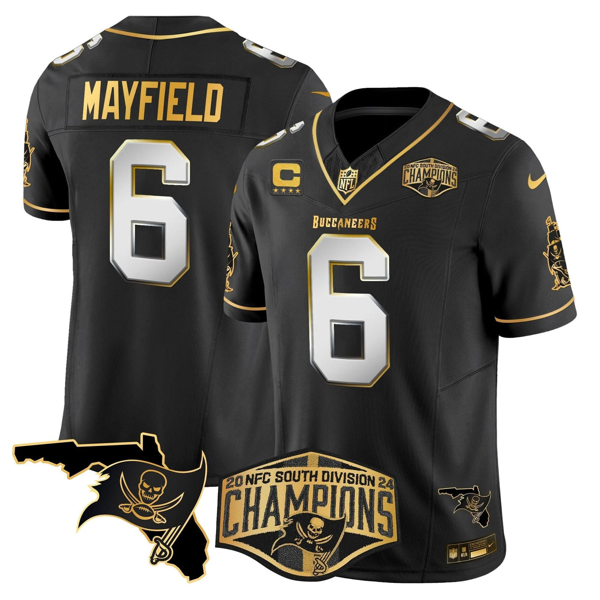 TB 2024 NFC South Division Champions Patch Gold Vapor Limited Jersey - image 25