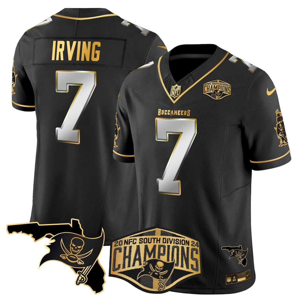 TB 2024 NFC South Division Champions Patch Gold Vapor Limited Jersey - image 26