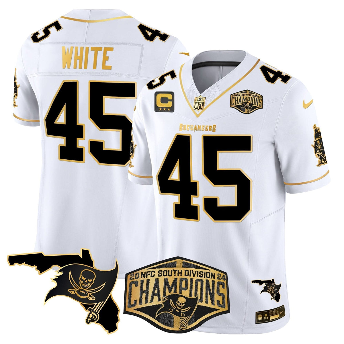 TB 2024 NFC South Division Champions Patch Gold Vapor Limited Jersey - image 16