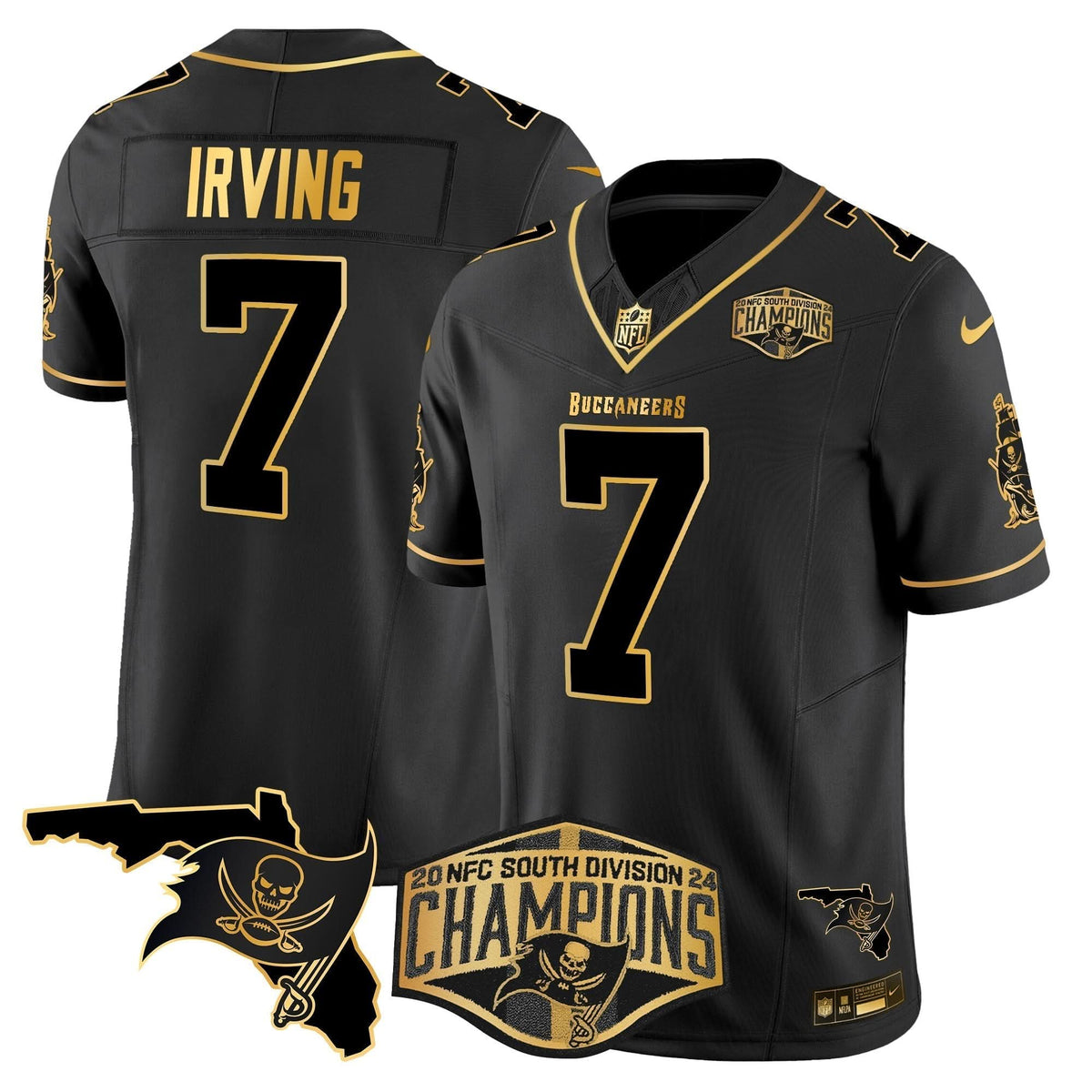 TB 2024 NFC South Division Champions Patch Gold Vapor Limited Jersey - image 18