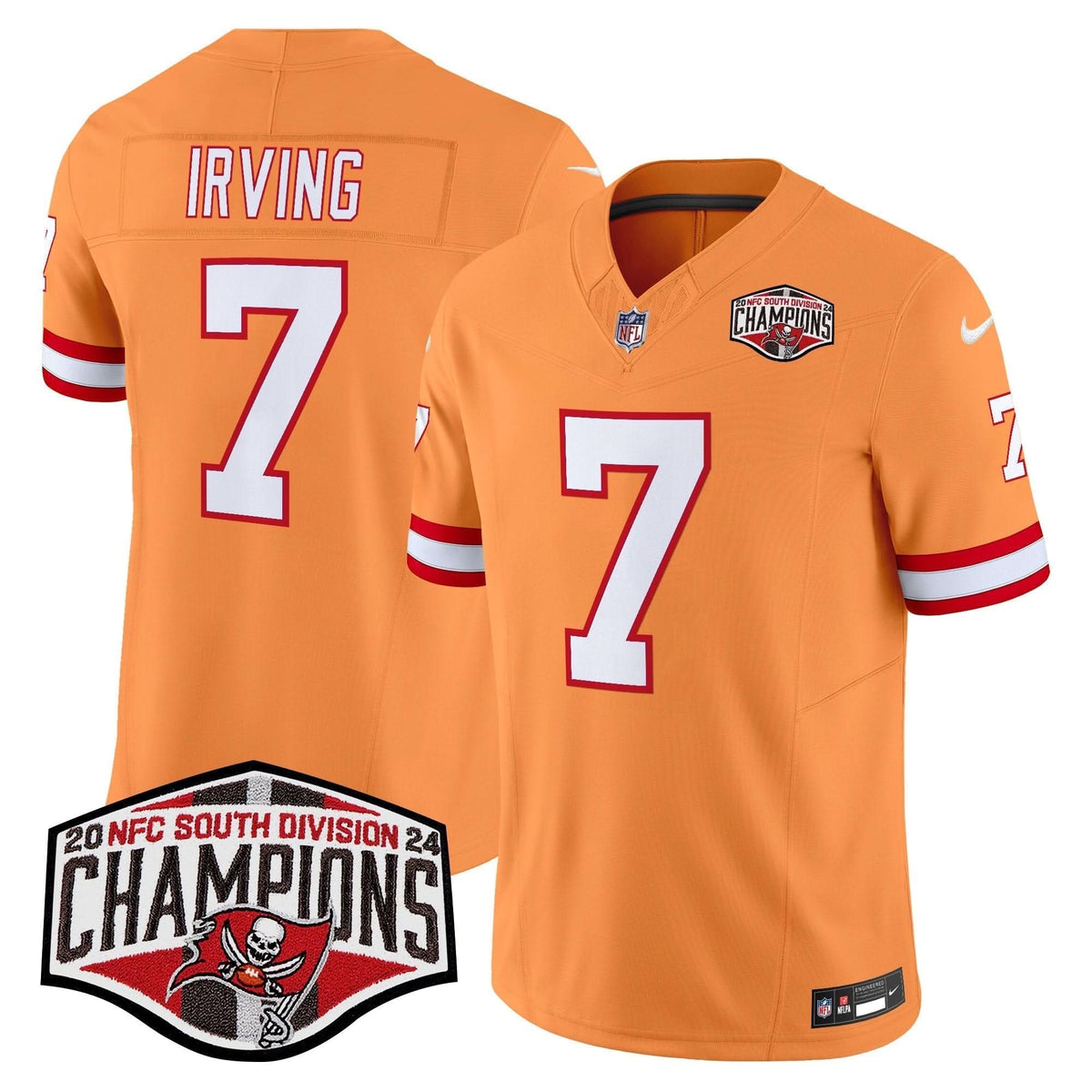 TBB Creamsicle 2024 NFC South Division Champions Patch Vapor Limited Jersey - image 16