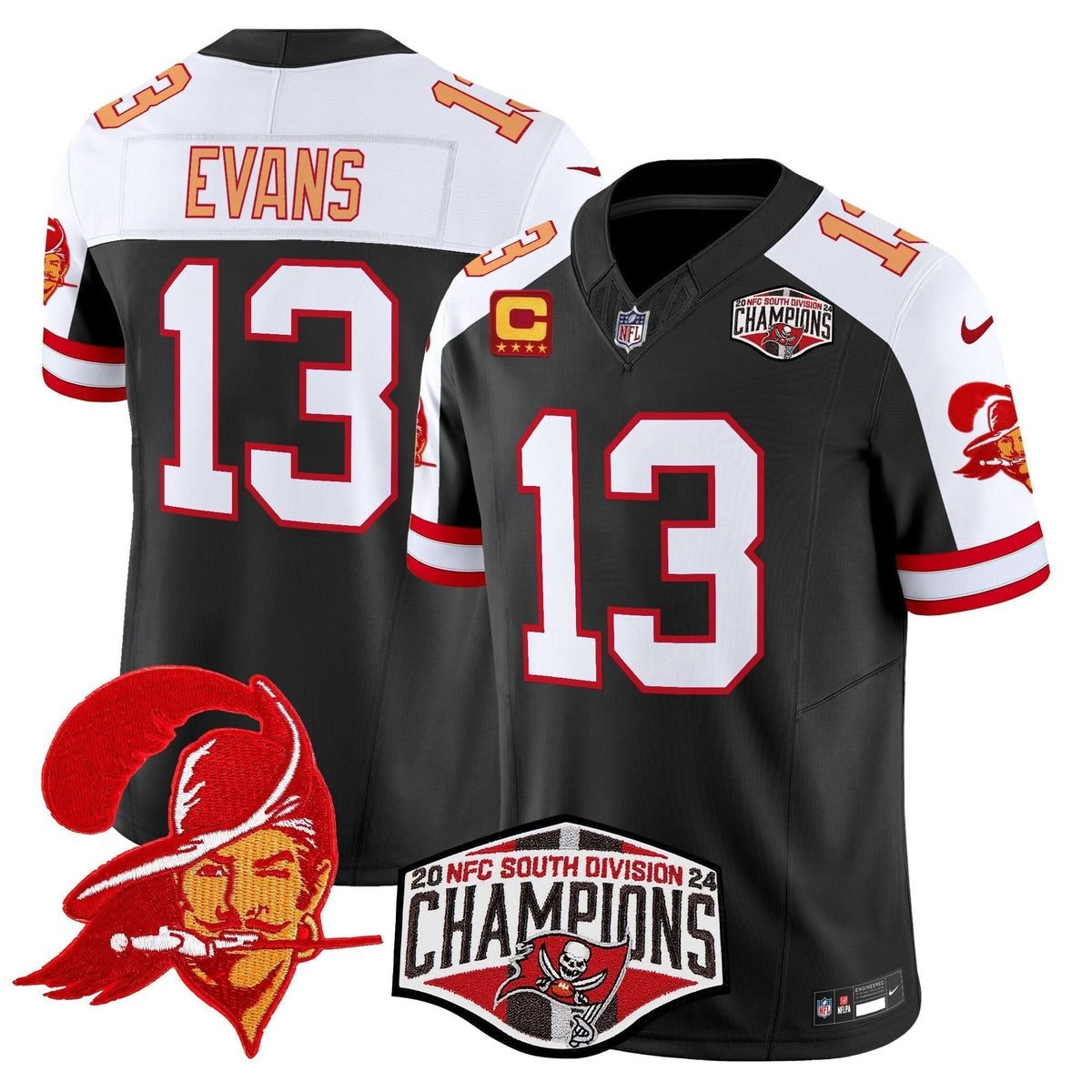 TBB Creamsicle 2024 NFC South Division Champions Patch Vapor Limited Jersey - image 11