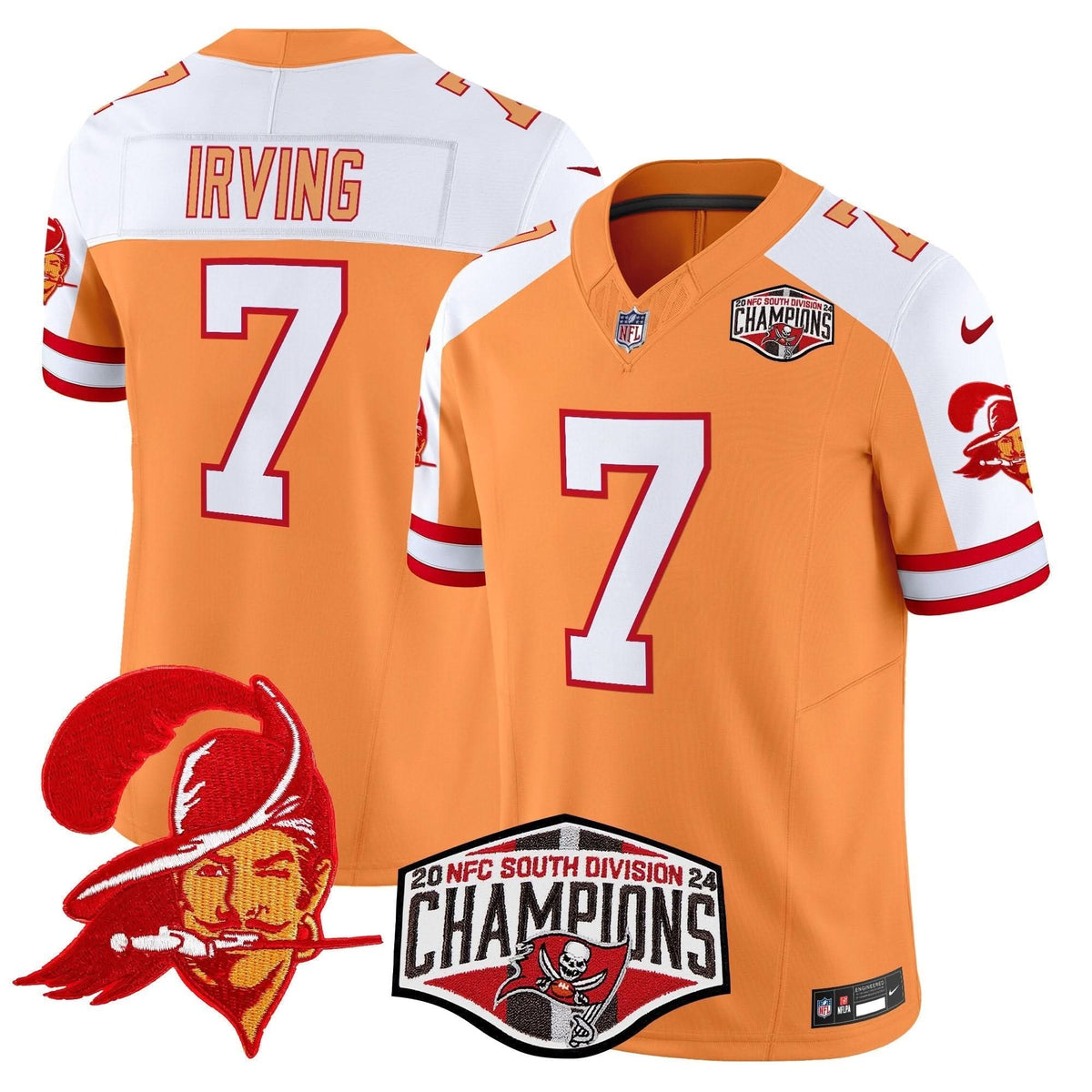 TBB Creamsicle 2024 NFC South Division Champions Patch Vapor Limited Jersey - image 2