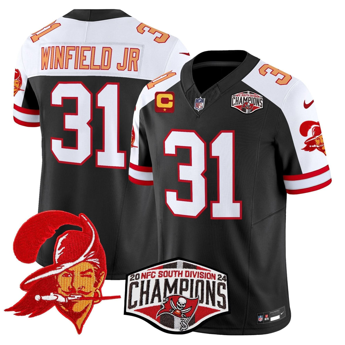 TBB Creamsicle 2024 NFC South Division Champions Patch Vapor Limited Jersey - image 14