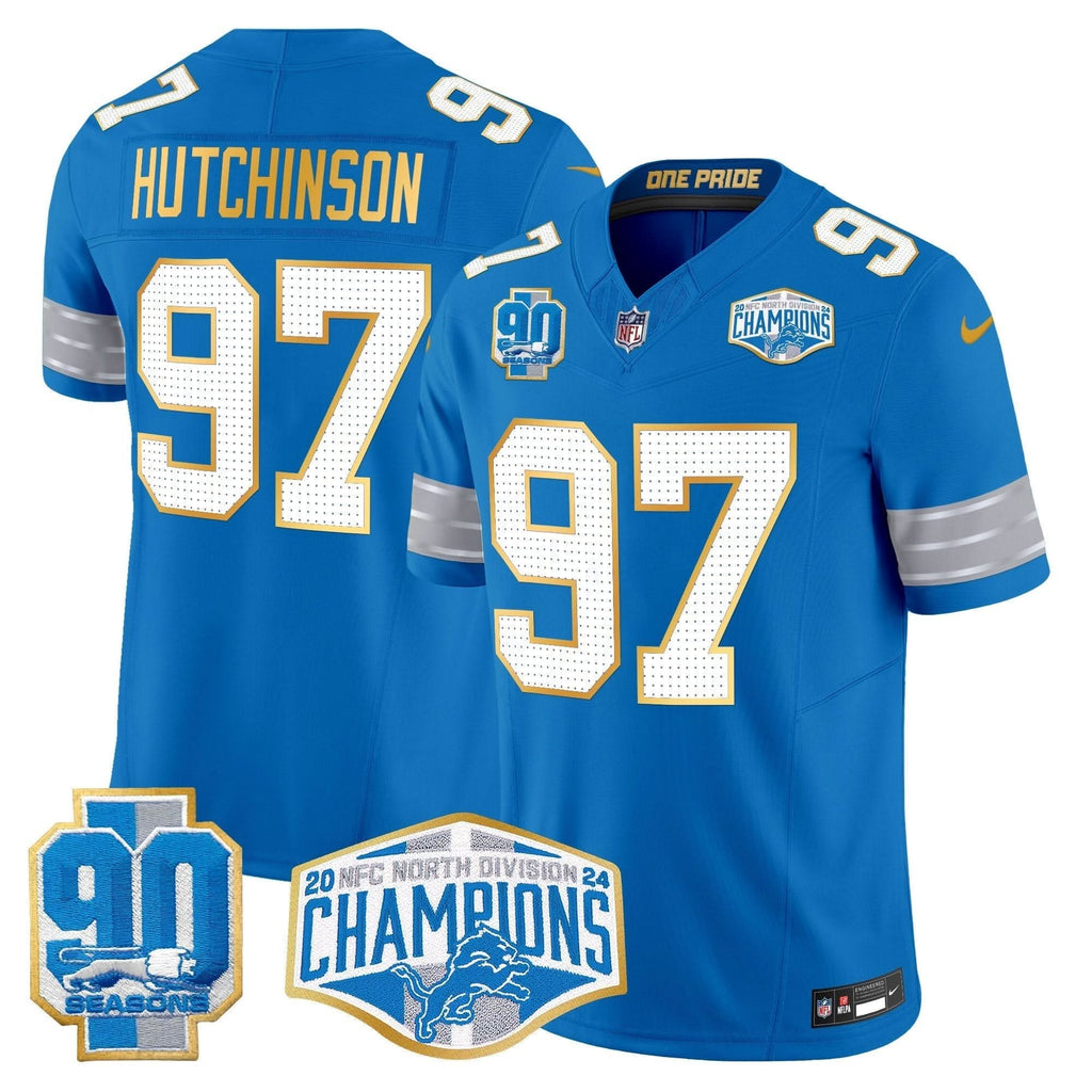DET 2024 NFC North Division Champions Patch Gold Trim Vapor Limited Jersey - image 82