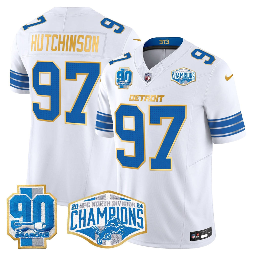 DET 2024 NFC North Division Champions Patch Gold Trim Vapor Limited Jersey - image 74