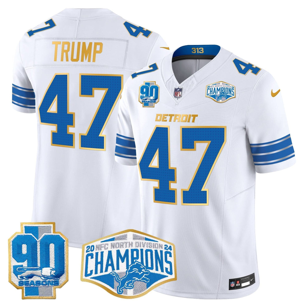 DET 2024 NFC North Division Champions Patch Gold Trim Vapor Limited Jersey - image 80