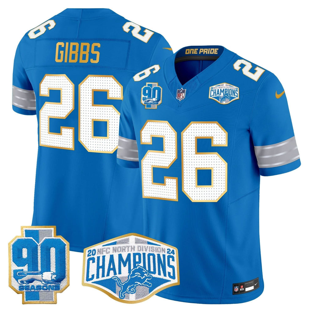 DET 2024 NFC North Division Champions Patch Gold Trim Vapor Limited Jersey - image 87