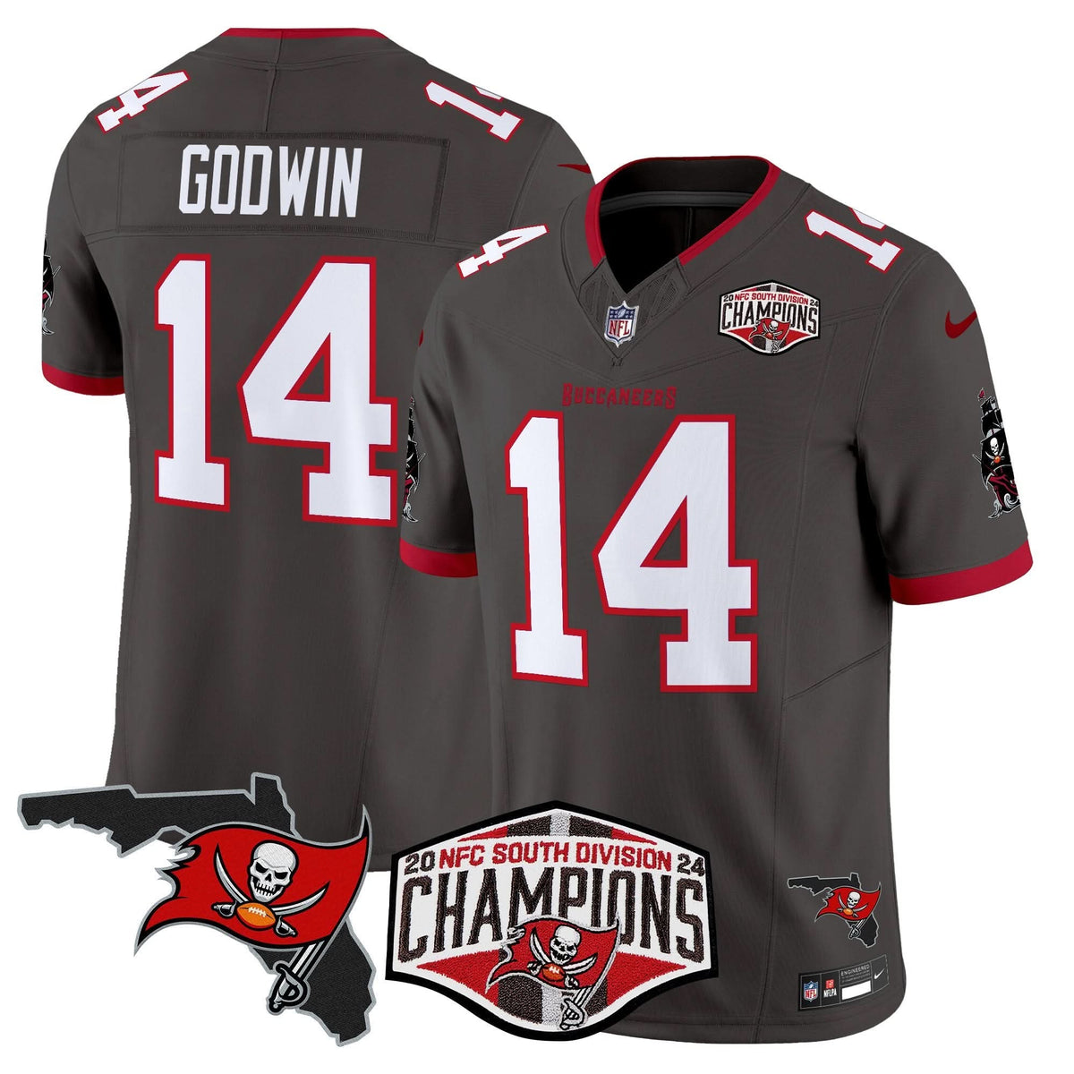 TB 2024 NFC South Division Champions Patch Vapor Limited Jersey - image 32