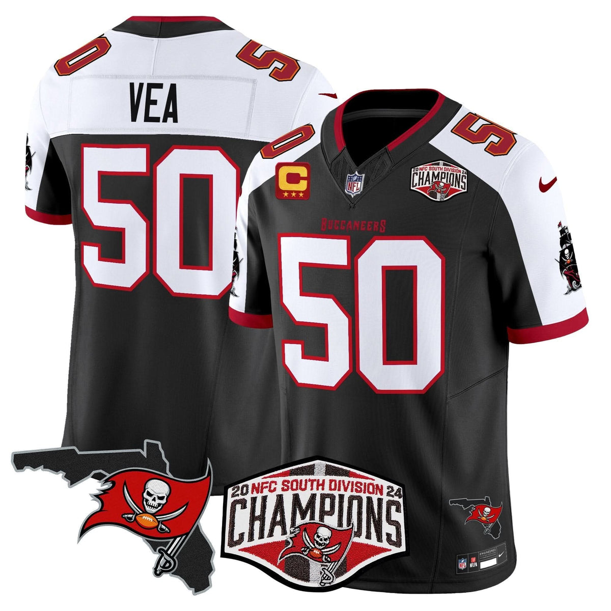 TB 2024 NFC South Division Champions Patch Vapor Limited Jersey - image 5