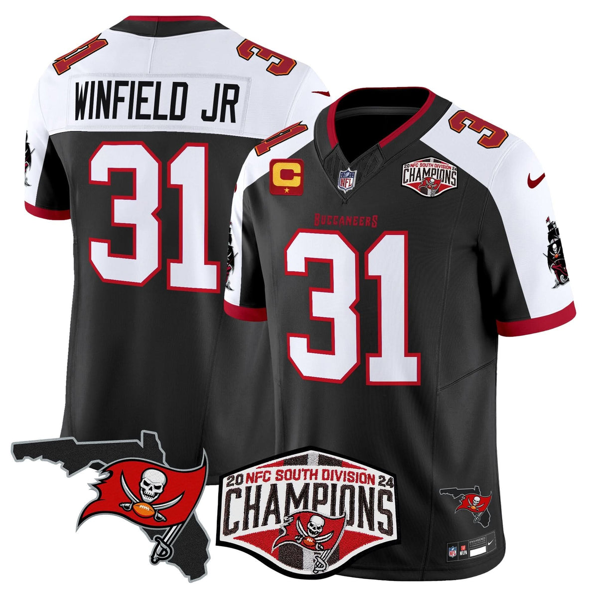 TB 2024 NFC South Division Champions Patch Vapor Limited Jersey - image 6