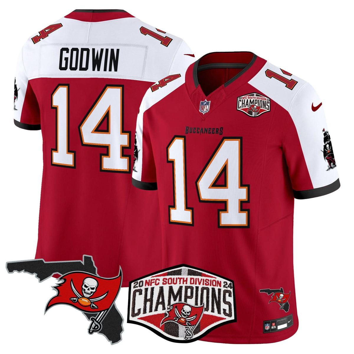 TB 2024 NFC South Division Champions Patch Vapor Limited Jersey - image 11