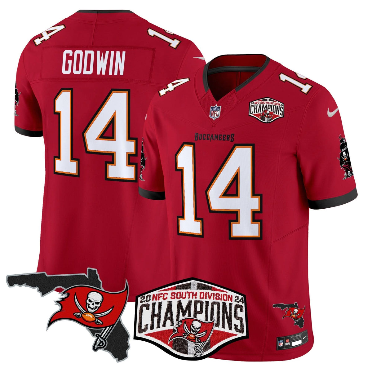 TB 2024 NFC South Division Champions Patch Vapor Limited Jersey - image 18