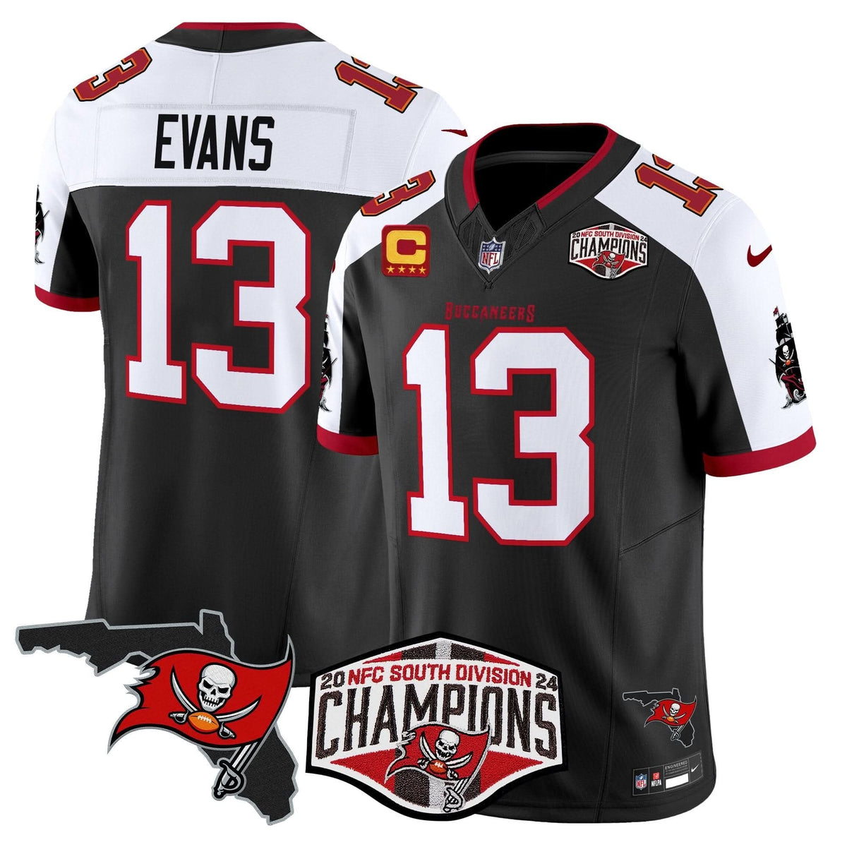 TB 2024 NFC South Division Champions Patch Vapor Limited Jersey - image 3
