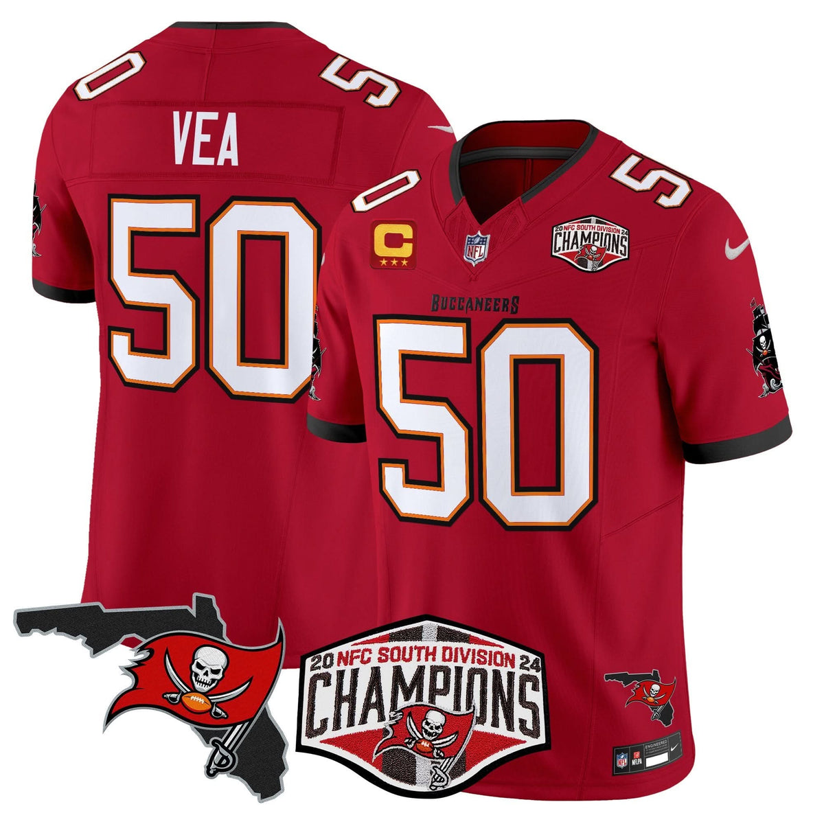 TB 2024 NFC South Division Champions Patch Vapor Limited Jersey - image 19