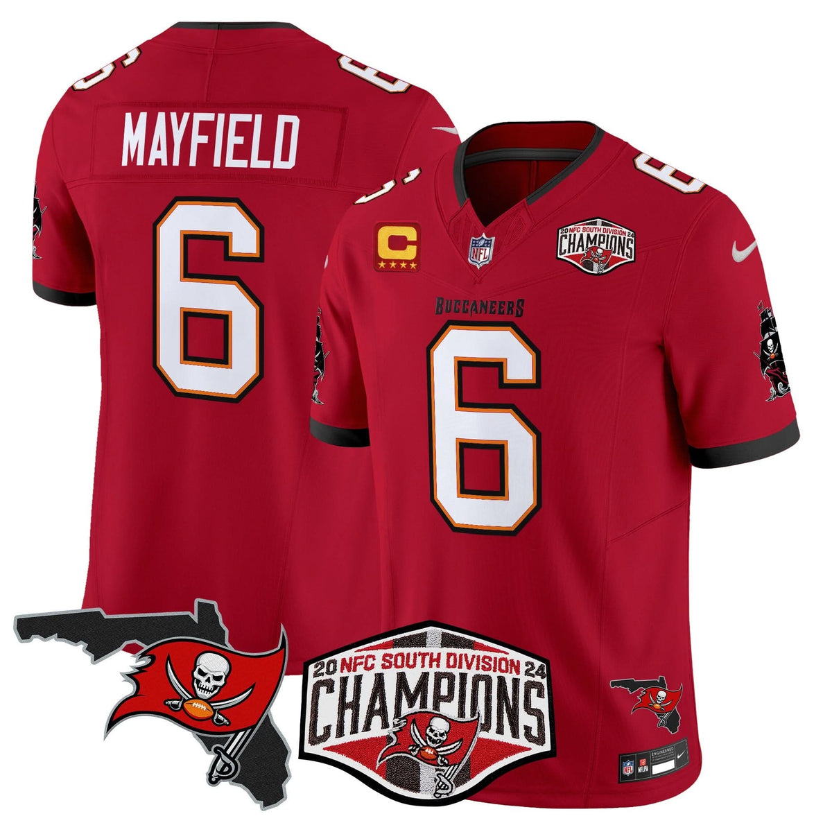 TB 2024 NFC South Division Champions Patch Vapor Limited Jersey - image 15