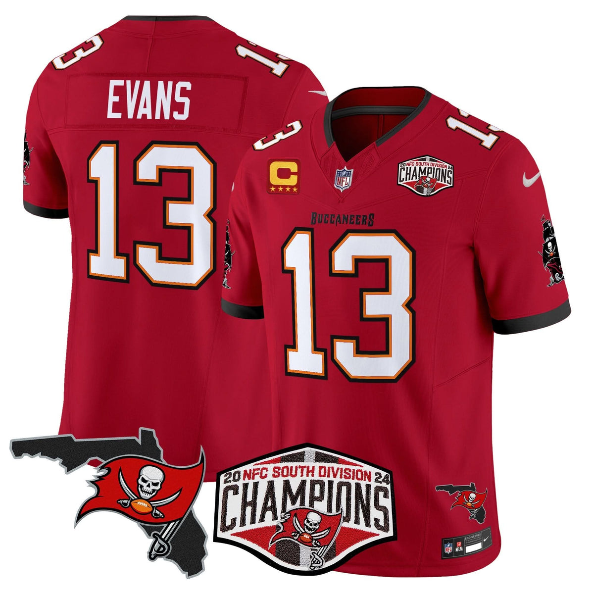 TB 2024 NFC South Division Champions Patch Vapor Limited Jersey - image 17