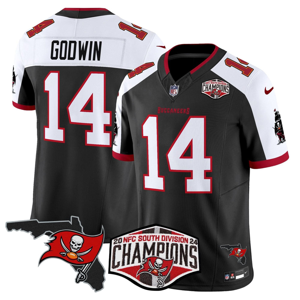TB 2024 NFC South Division Champions Patch Vapor Limited Jersey - image 4