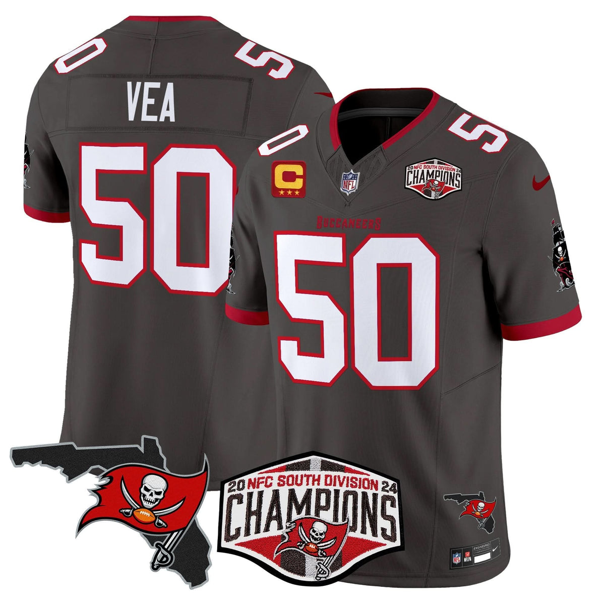 TB 2024 NFC South Division Champions Patch Vapor Limited Jersey - image 33