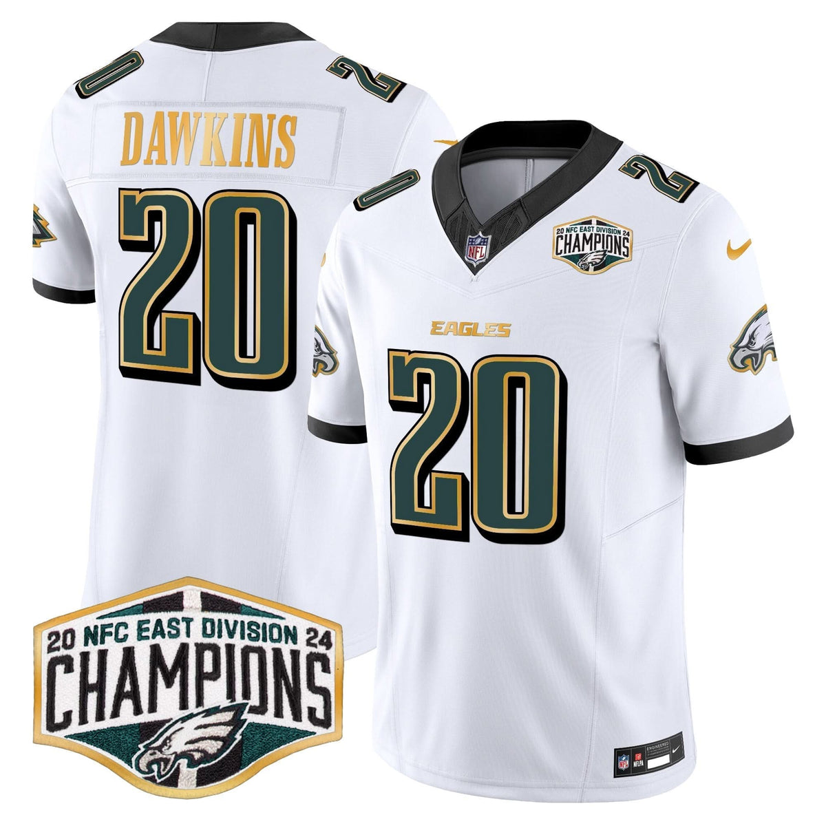 PHI 2024 NFC East Division Champions Gold Trim Vapor Limited Jersey - image 16