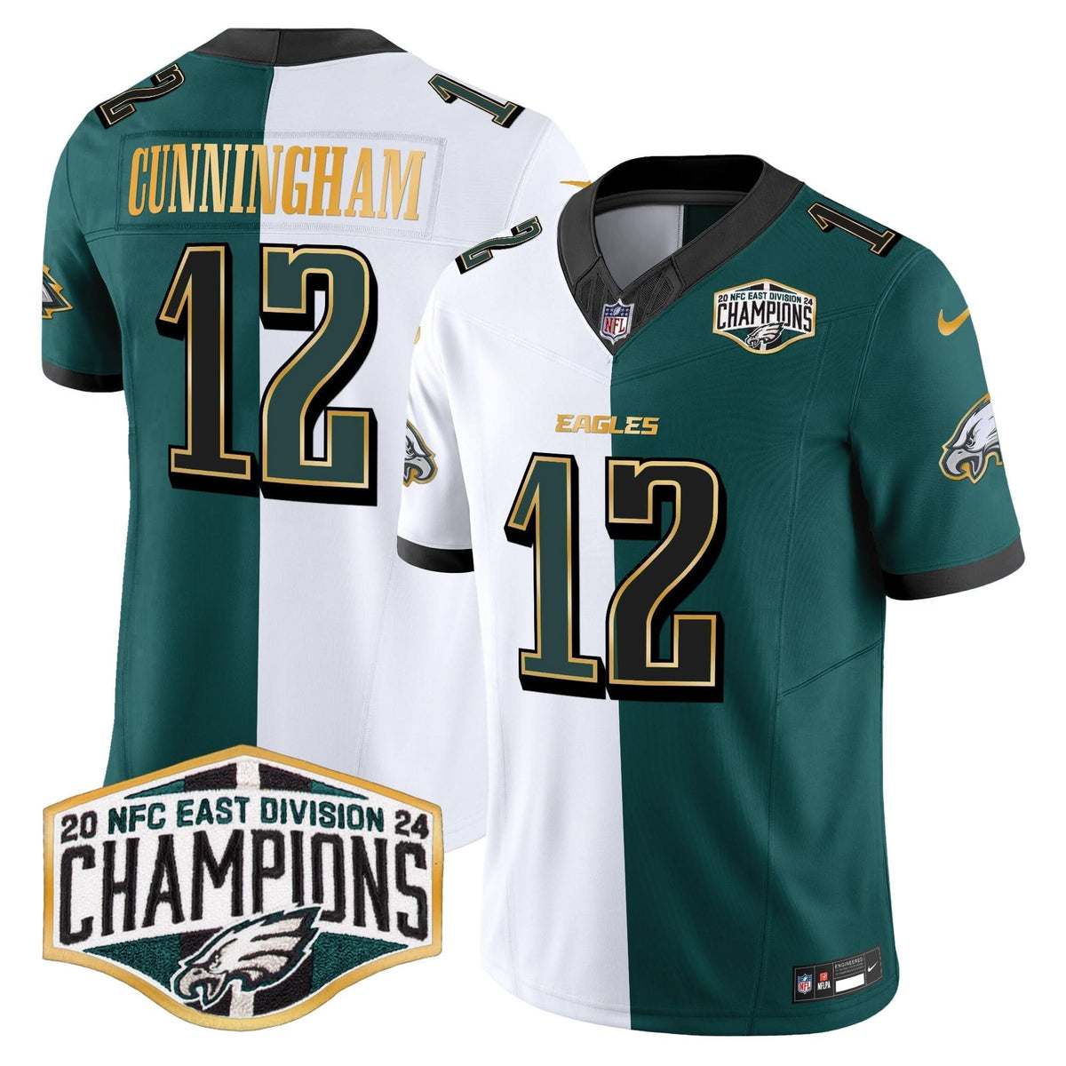 PHI 2024 NFC East Division Champions Gold Trim Vapor Limited Jersey - image 46