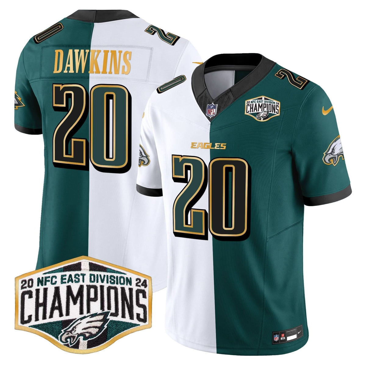 PHI 2024 NFC East Division Champions Gold Trim Vapor Limited Jersey - image 48