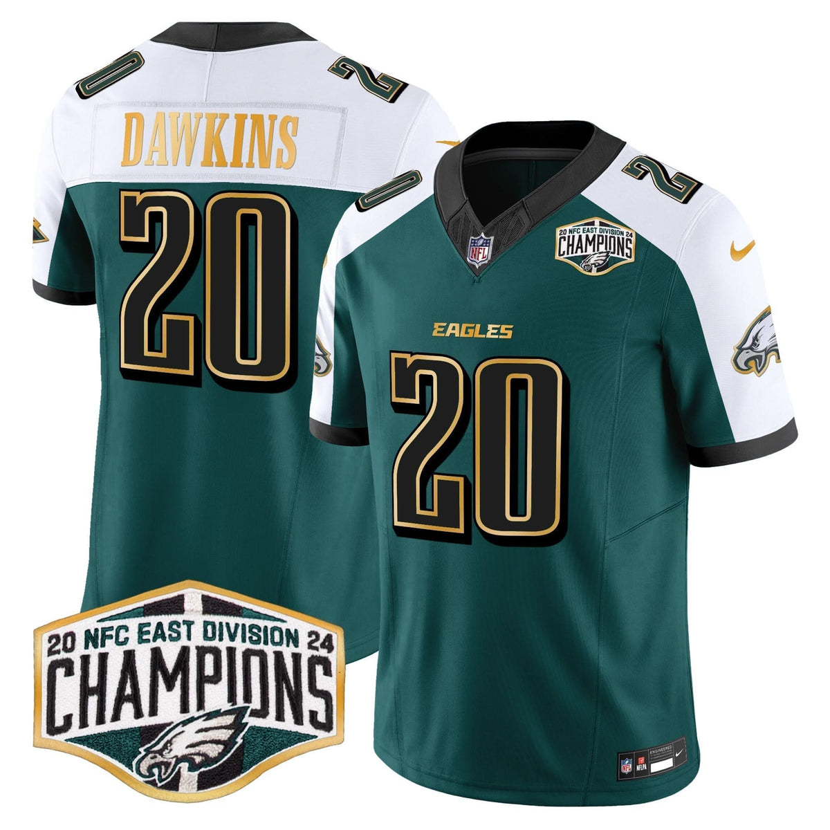 PHI 2024 NFC East Division Champions Gold Trim Vapor Limited Jersey - image 32