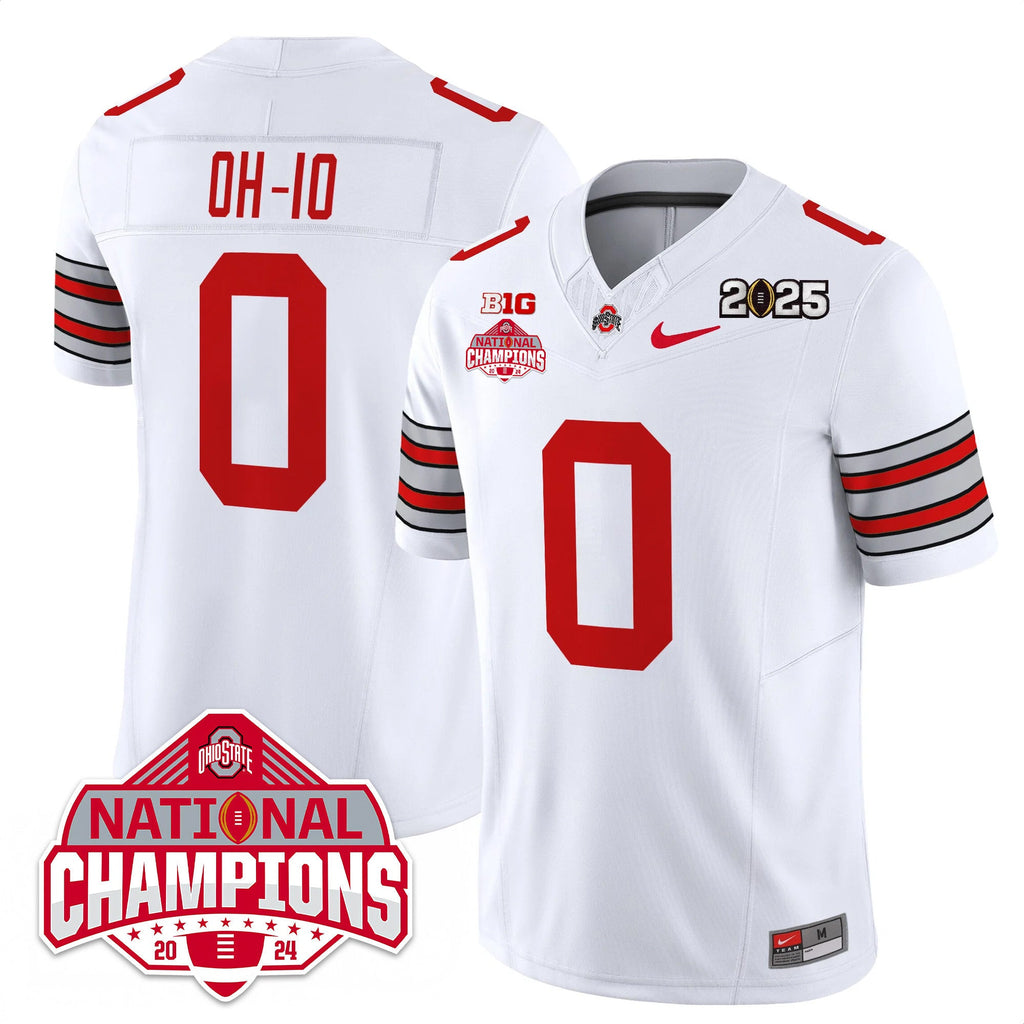 Men's Ohio State Buckeyes 'Heritage Stripe' 2025 CFP Patch - National Champions Jersey - All Stitched - image 5