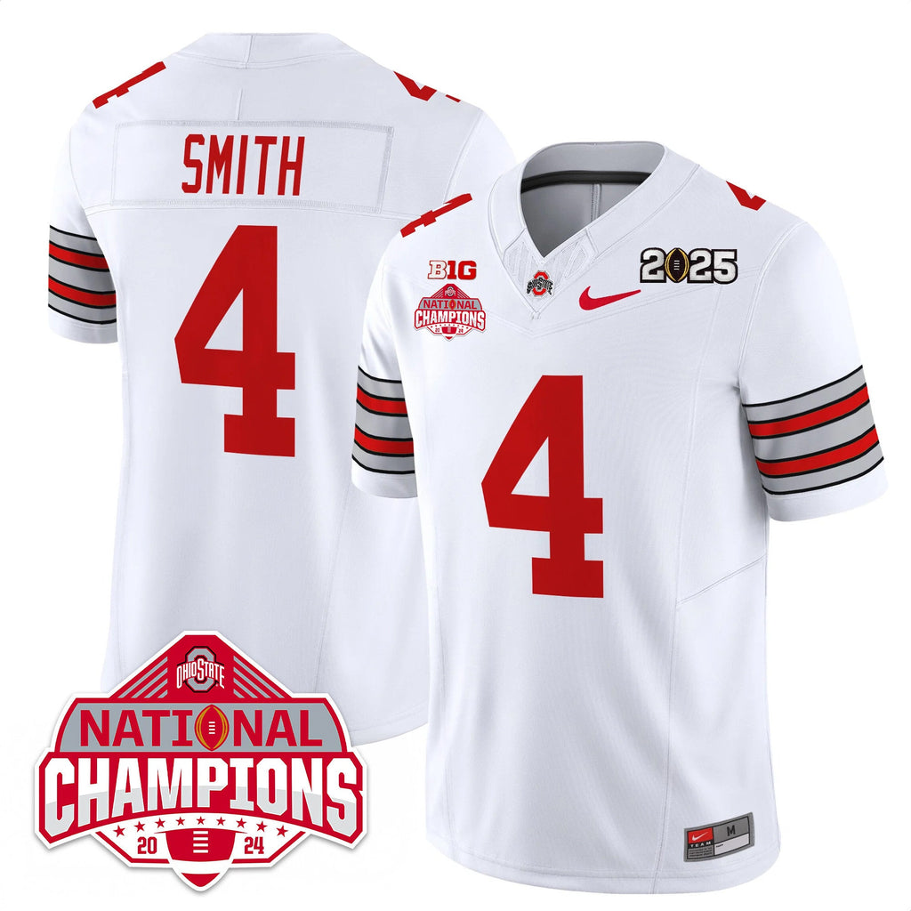 Men's Ohio State Buckeyes 'Heritage Stripe' 2025 CFP Patch - National Champions Jersey - All Stitched - image 1