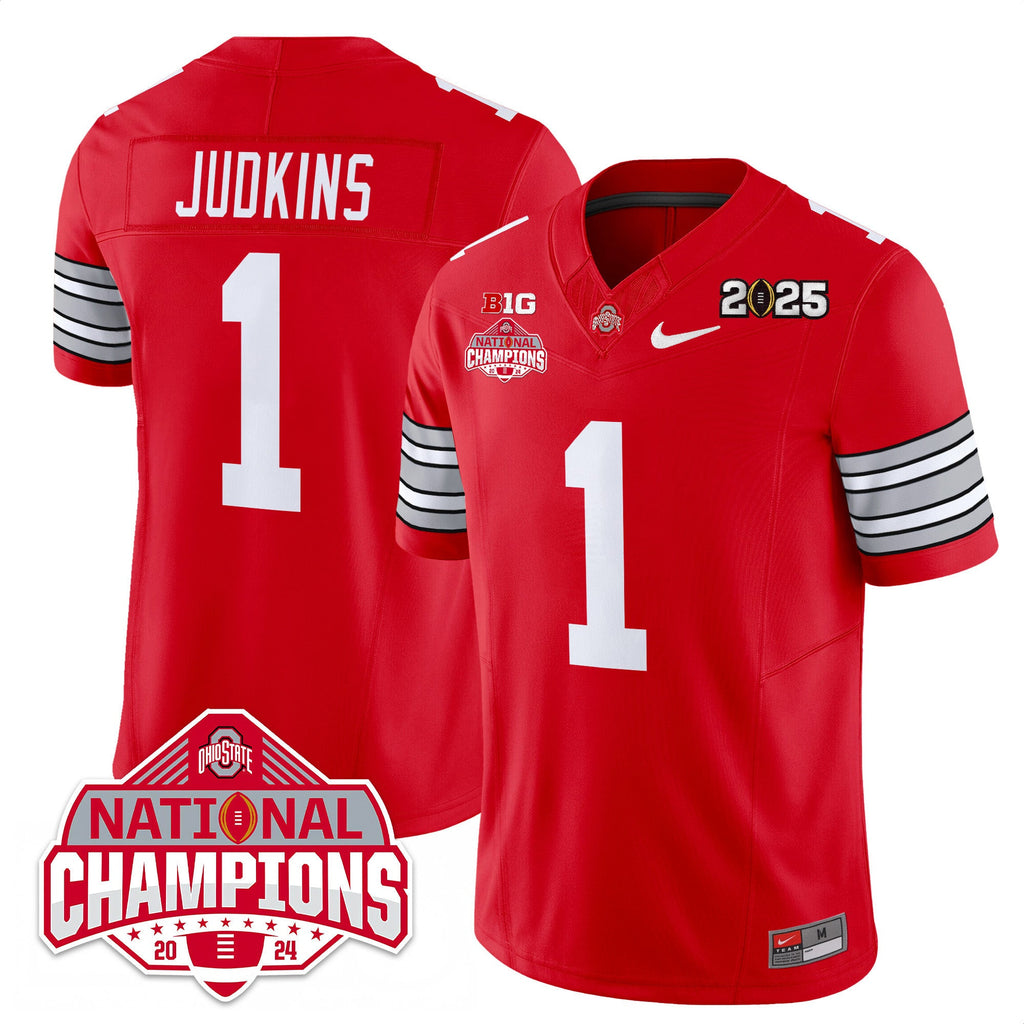 Men's Ohio State Buckeyes 'Heritage Stripe' 2025 CFP Patch - National Champions Jersey - All Stitched - image 14