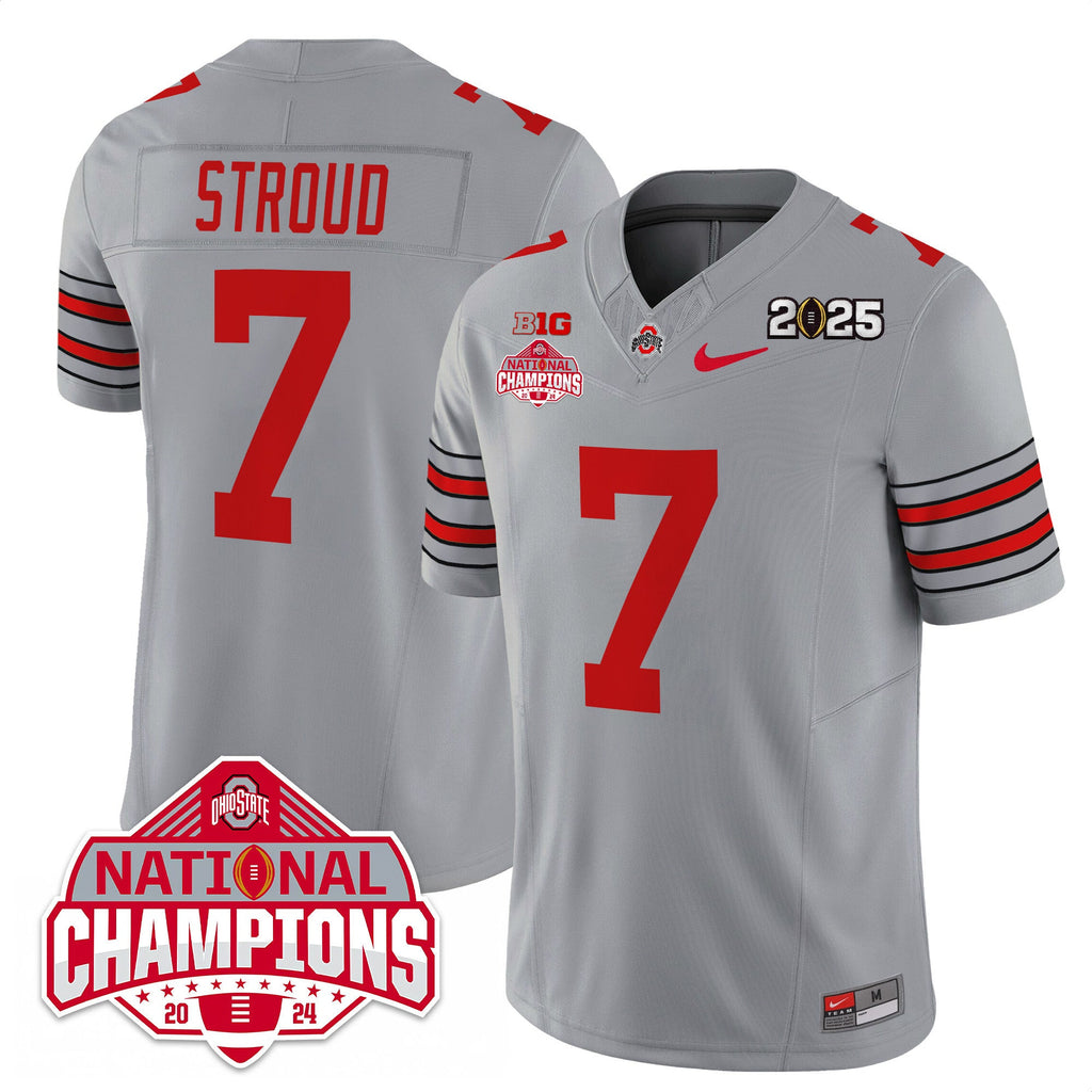 Men's Ohio State Buckeyes 'Heritage Stripe' 2025 CFP Patch - National Champions Jersey - All Stitched - image 28