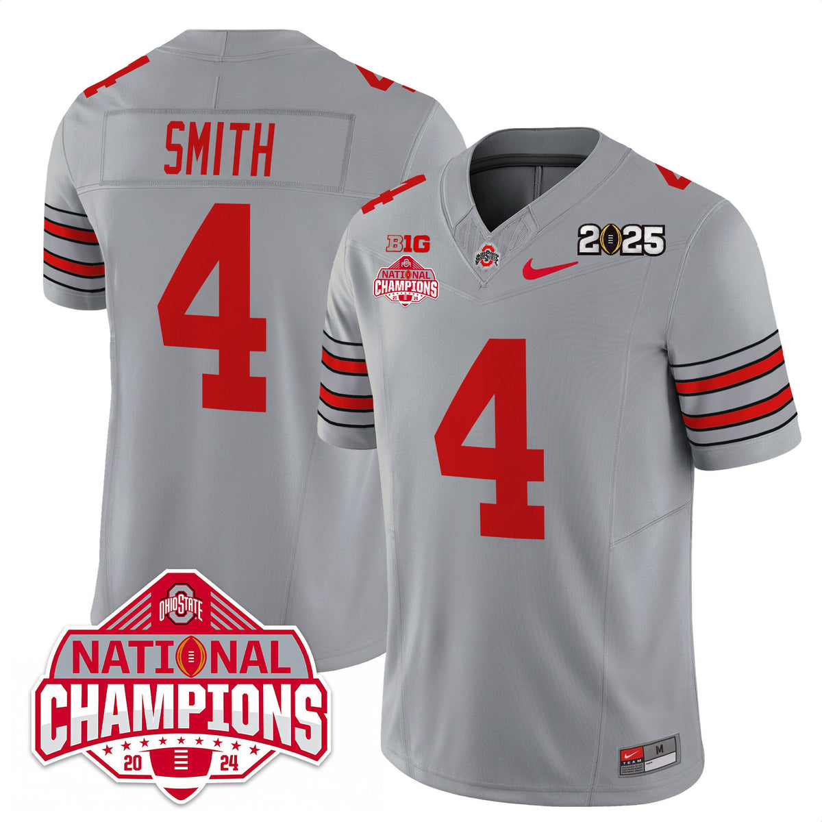 Men's Ohio State Buckeyes 'Heritage Stripe' 2025 CFP Patch - National Champions Jersey - All Stitched - image 18