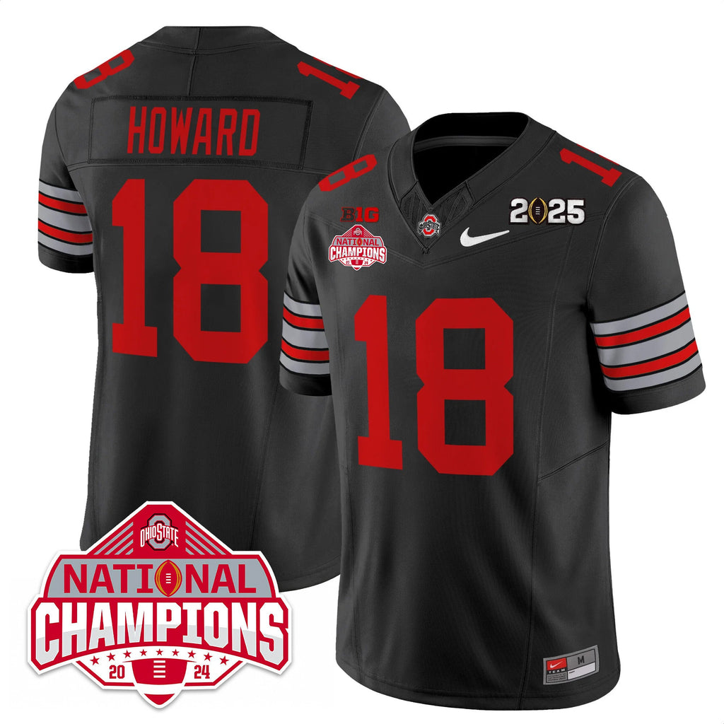 Men's Ohio State Buckeyes 'Heritage Stripe' 2025 CFP Patch - National Champions Jersey - All Stitched - image 36
